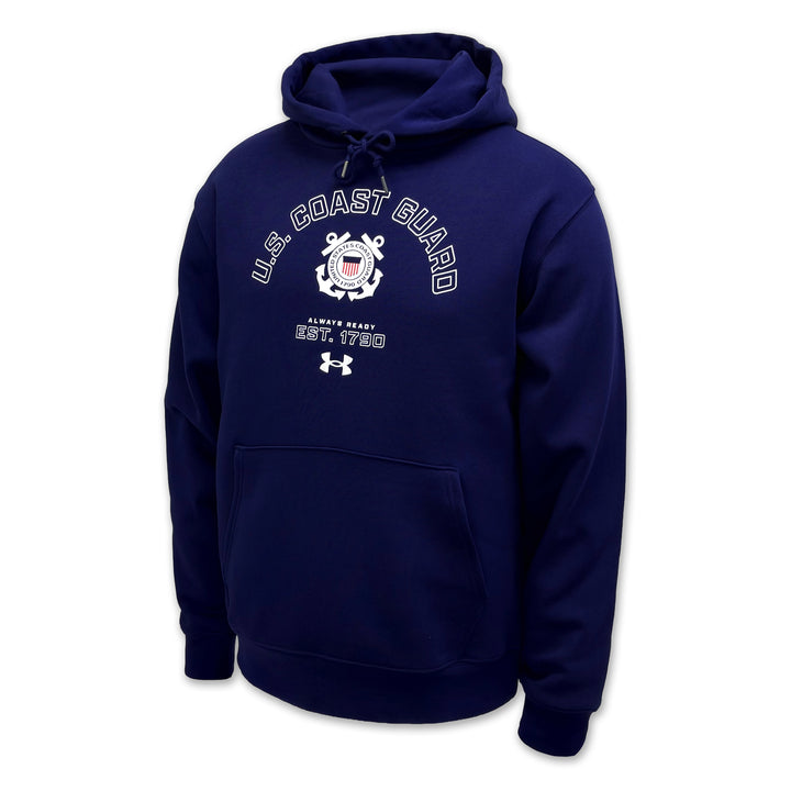 Coast Guard Under Armour Always Ready Rival Fleece Hood (Navy)