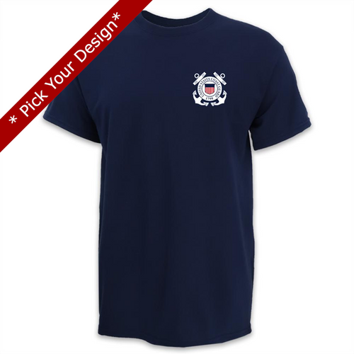 Pick Your Design Coast Guard T-Shirt (Navy)