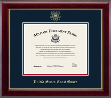 Load image into Gallery viewer, U.S. Coast Guard Gold Embossed Certificate Frame (Horizontal)*