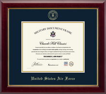 Load image into Gallery viewer, U.S. Air Force Gold Embossed Certificate Frame (Horizontal)*