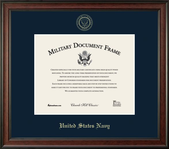 U.S. Navy Embossed Studio Certificate Frame (Horizontal)*