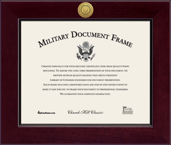 U.S. Navy Century Gold Engraved Certificate Frame (Horizontal)