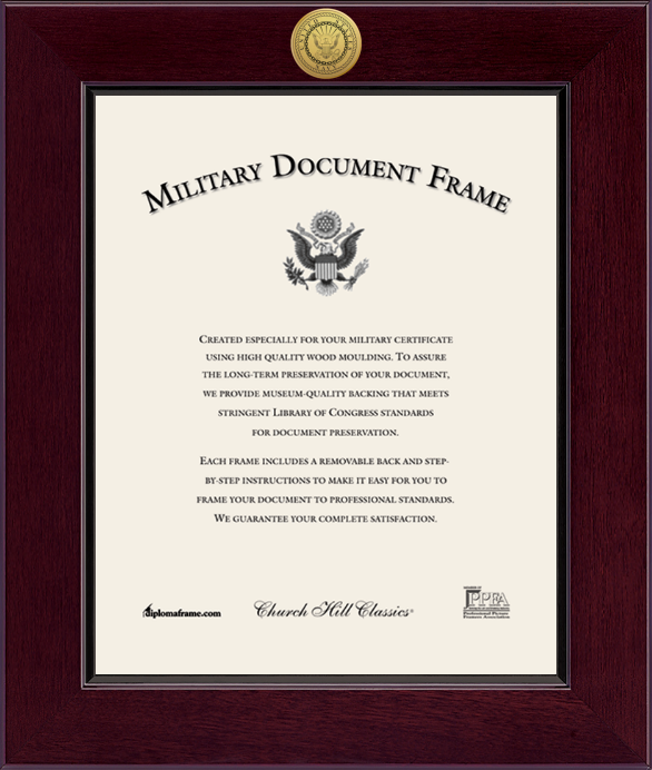 U.S. Navy Century Gold Engraved Certificate Frame (Vertical)*