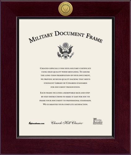 U.S. Navy Century Gold Engraved Certificate Frame (Vertical)*