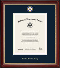 Load image into Gallery viewer, U.S. Navy Masterpiece Medallion Certificate Frame (Vertical)*