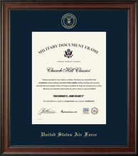 Load image into Gallery viewer, U.S. Air Force Embossed Studio Certificate Frame (Vertical)*