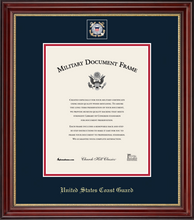 Load image into Gallery viewer, U.S. Coast Guard Masterpiece Medallion Certificate Frame (Vertical)*