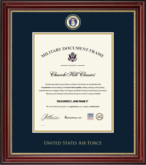 U.S. Air Force Masterpiece Medallion Certificate Frame (Vertical)*