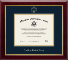 Load image into Gallery viewer, U.S. Navy Gold Embossed Certificate Frame (Horizontal)*