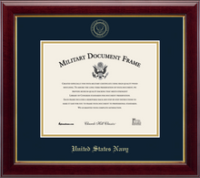 Load image into Gallery viewer, U.S. Navy Gold Embossed Certificate Frame (Horizontal)