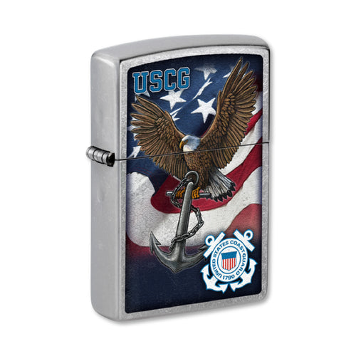 USCG Seal with Eagle Street Chrome Zippo