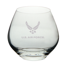 Load image into Gallery viewer, Air Force Wings Set of Two 15oz British Gin Glasses (Clear)