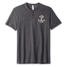 Load image into Gallery viewer, Navy Anchor Mens Henley T-Shirt
