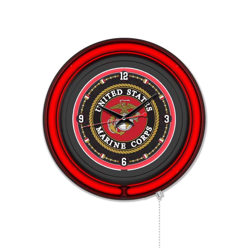 United States Marine Corps Double Neon Wall Clock*