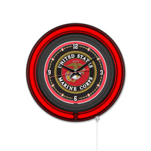 Load image into Gallery viewer, United States Marine Corps Double Neon Wall Clock*
