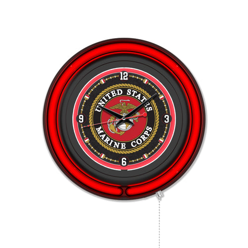 United States Marine Corps Double Neon Wall Clock*