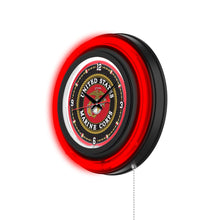 Load image into Gallery viewer, United States Marine Corps Double Neon Wall Clock*