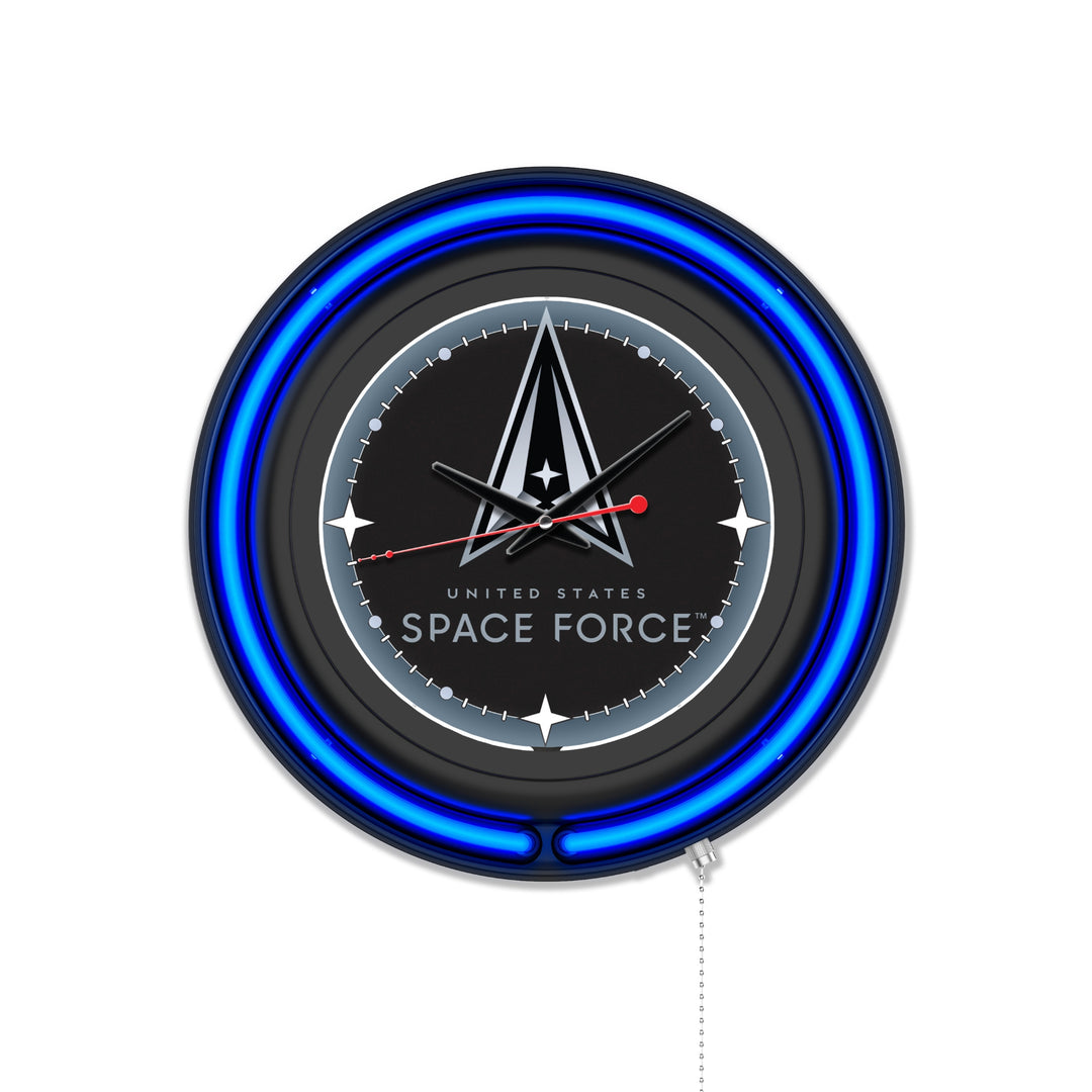 United States Space Force Double Neon Wall Clock*