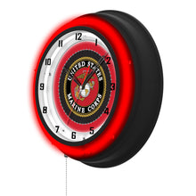 Load image into Gallery viewer, United States Marine Corps Double Neon Wall Clock*
