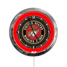 Load image into Gallery viewer, United States Marine Corps 16in LED Wall Clock*