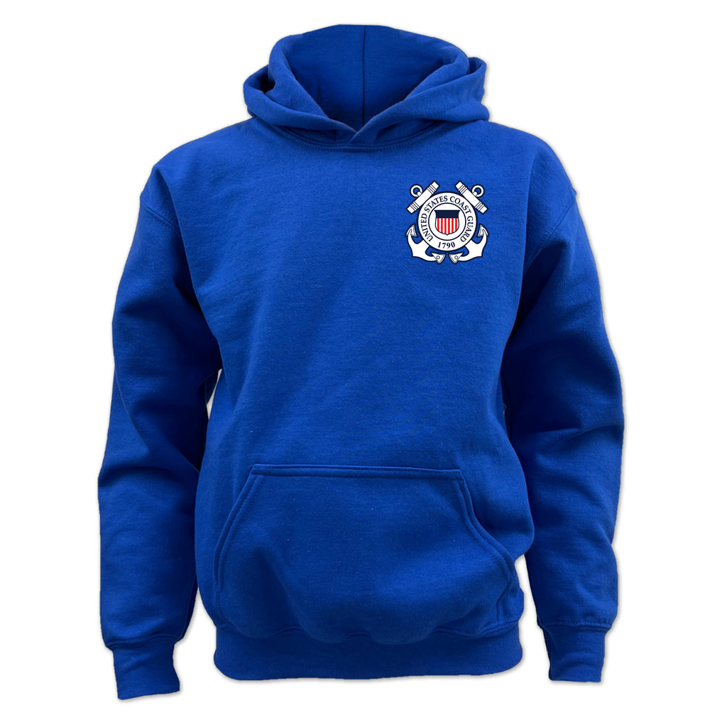 Coast Guard Seal Youth Left Chest Hood