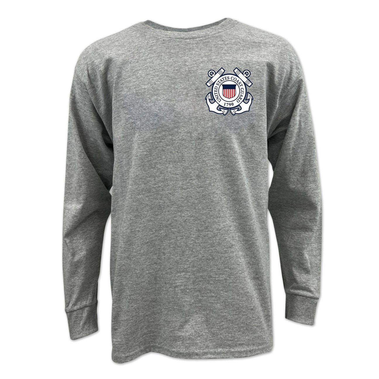 Pick Your Design Coast Guard Youth Long Sleeve T-Shirt (Grey)