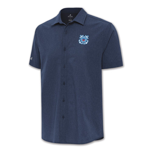 Coast Guard Activate Short Sleeve Woven Shirt (Navy)