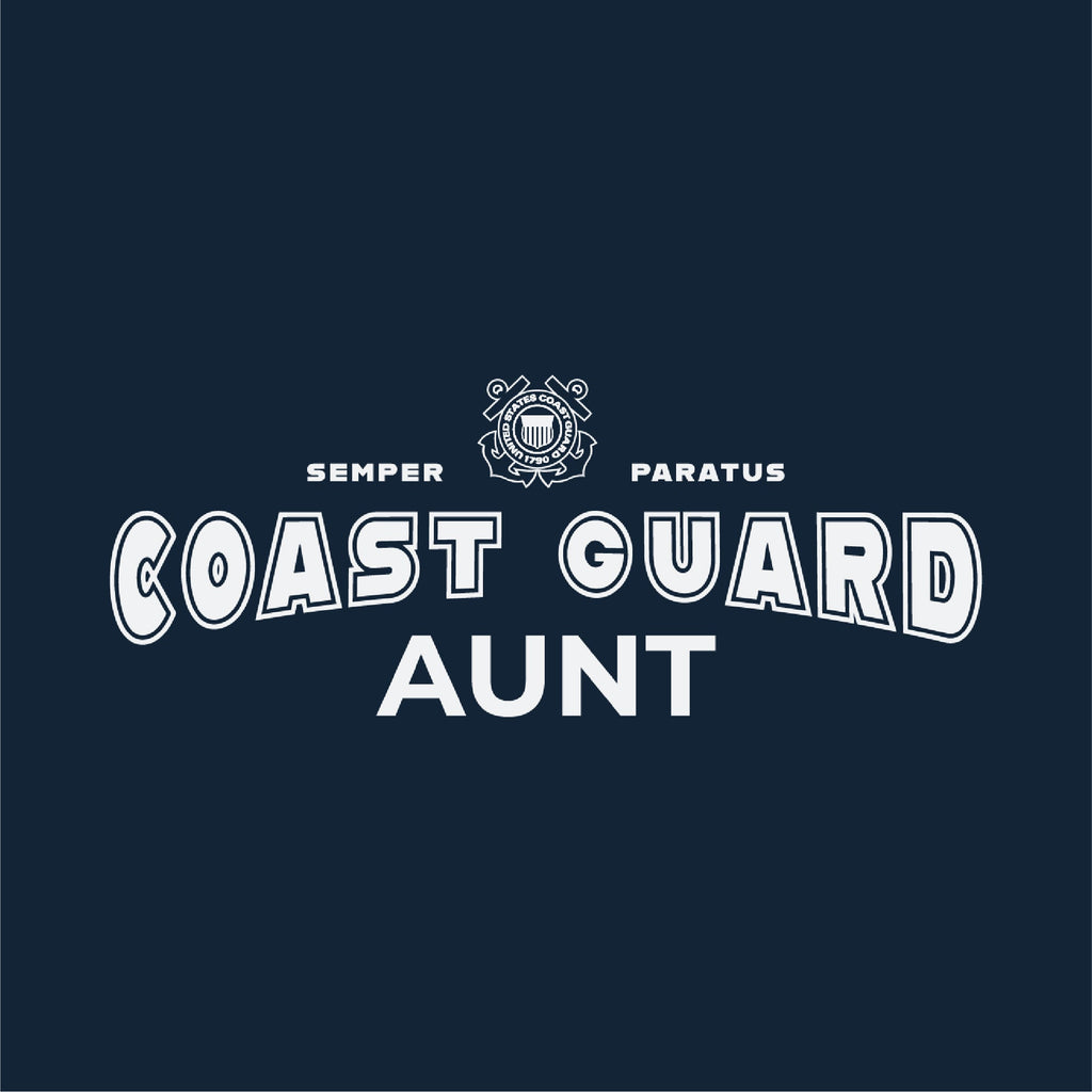 Coast Guard Aunt Ladies T-Shirt (Navy)