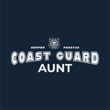Load image into Gallery viewer, Coast Guard Aunt Ladies T-Shirt (Navy)