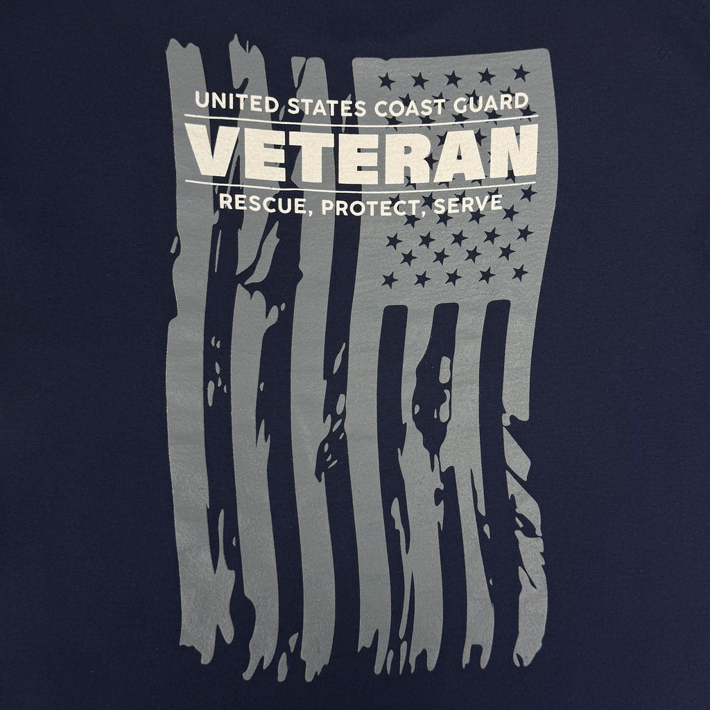 Coast Guard Veteran Flag T-Shirt (Navy)