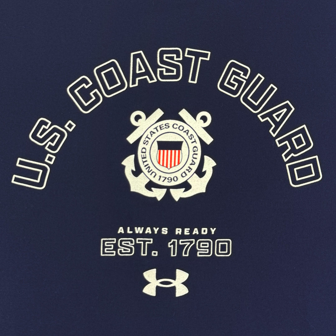 Coast Guard Under Armour Always Ready Rival Fleece Hood (Navy)