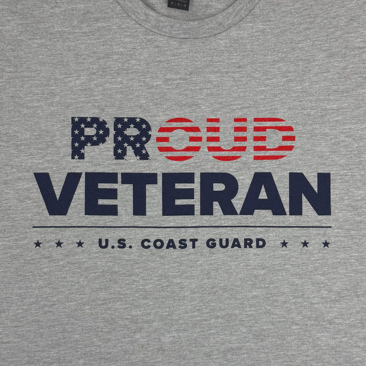Coast Guard Proud Veteran T-Shirt (Grey)