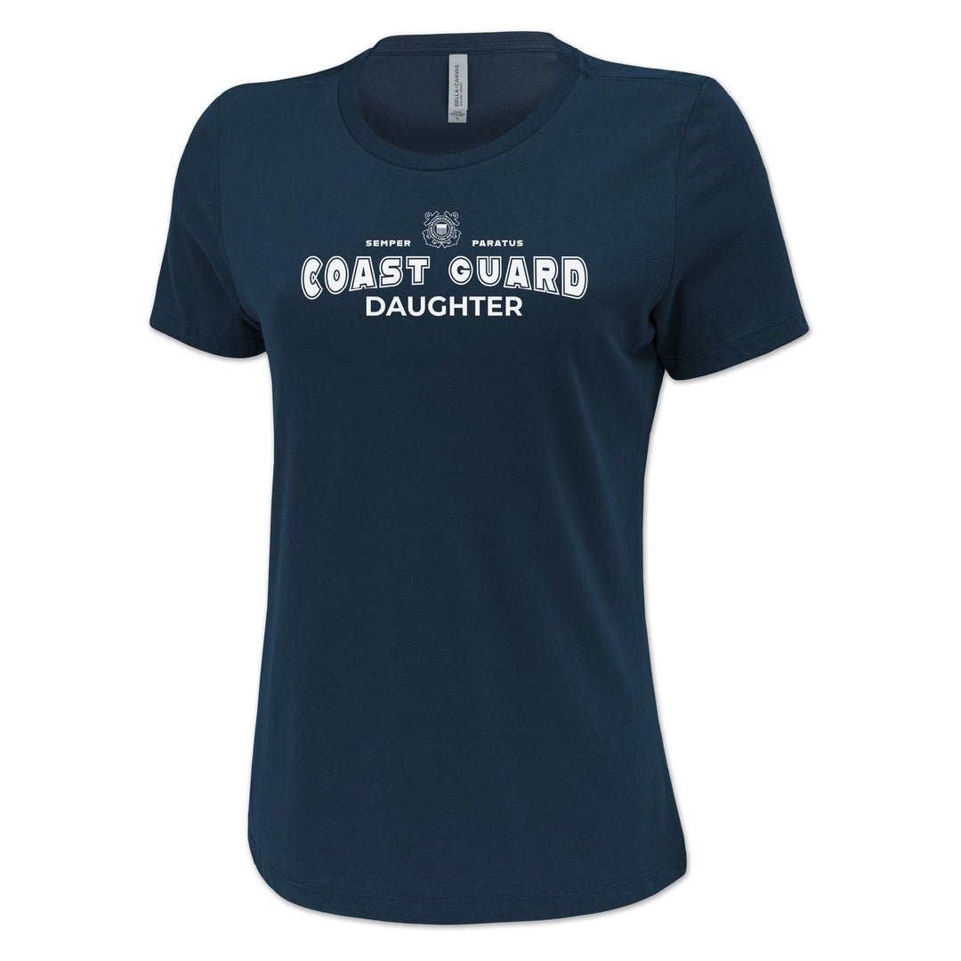 Coast Guard Daughter Ladies T-Shirt (Navy)