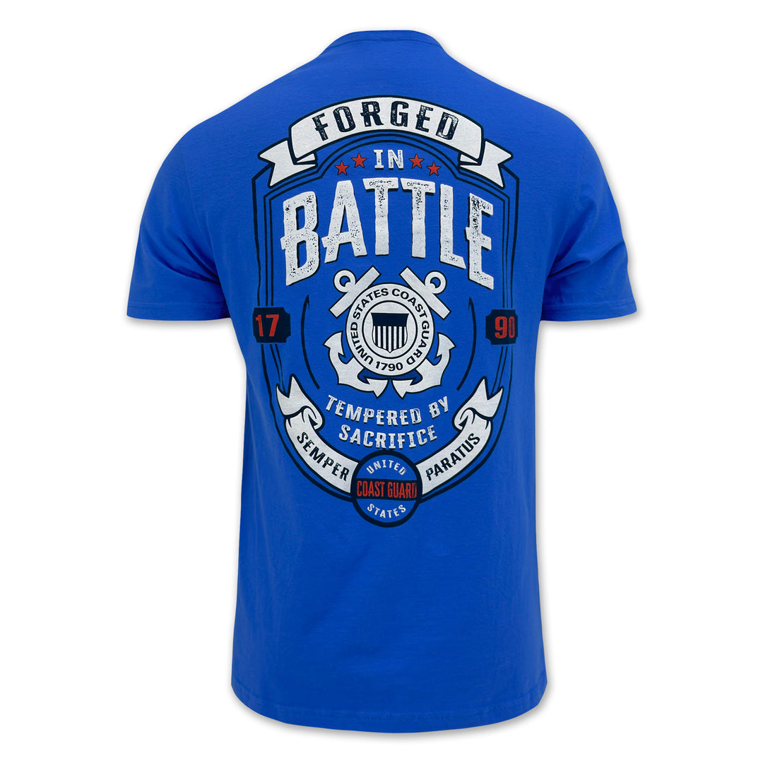 Coast Guard Forged in Battle T-Shirt (Royal)