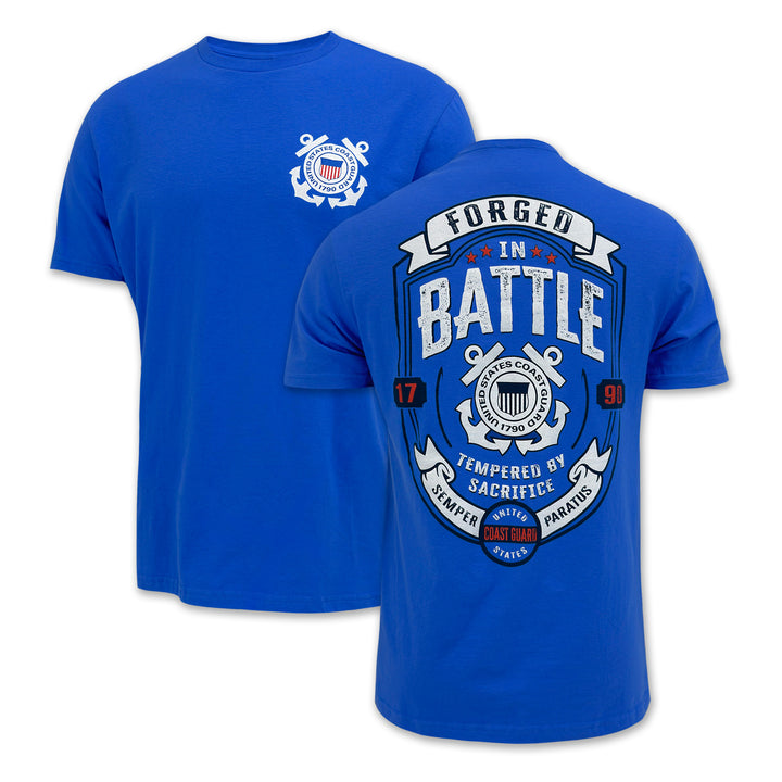 Coast Guard Forged in Battle T-Shirt (Royal)