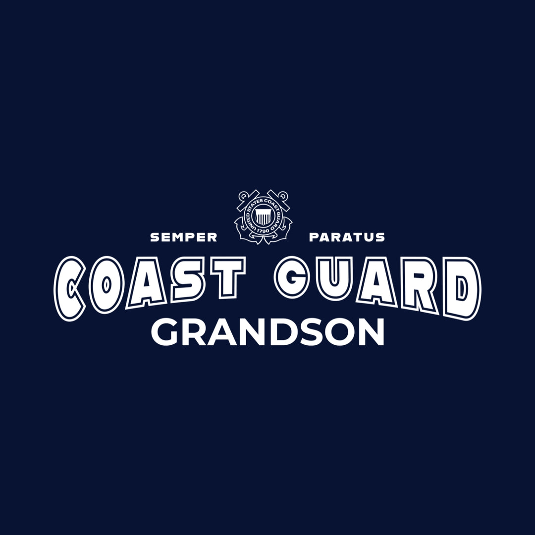 Coast Guard Grandson Youth T-Shirt (Navy)