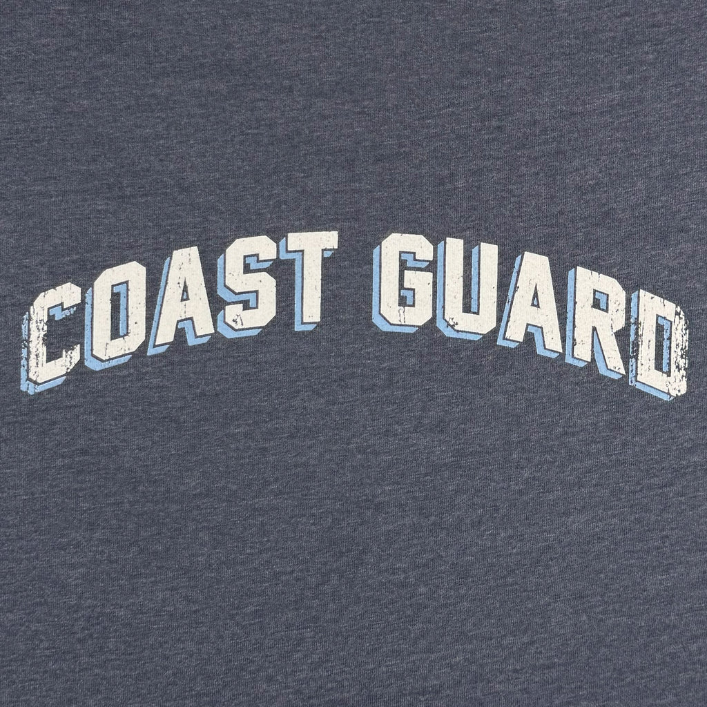 Coast Guard Ladies Distressed Arch Hood (Washed Navy)