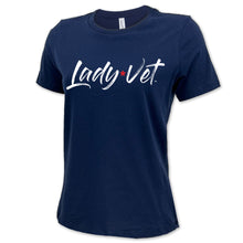Load image into Gallery viewer, Coast Guard Lady Vet Full Chest Logo Ladies T-Shirt
