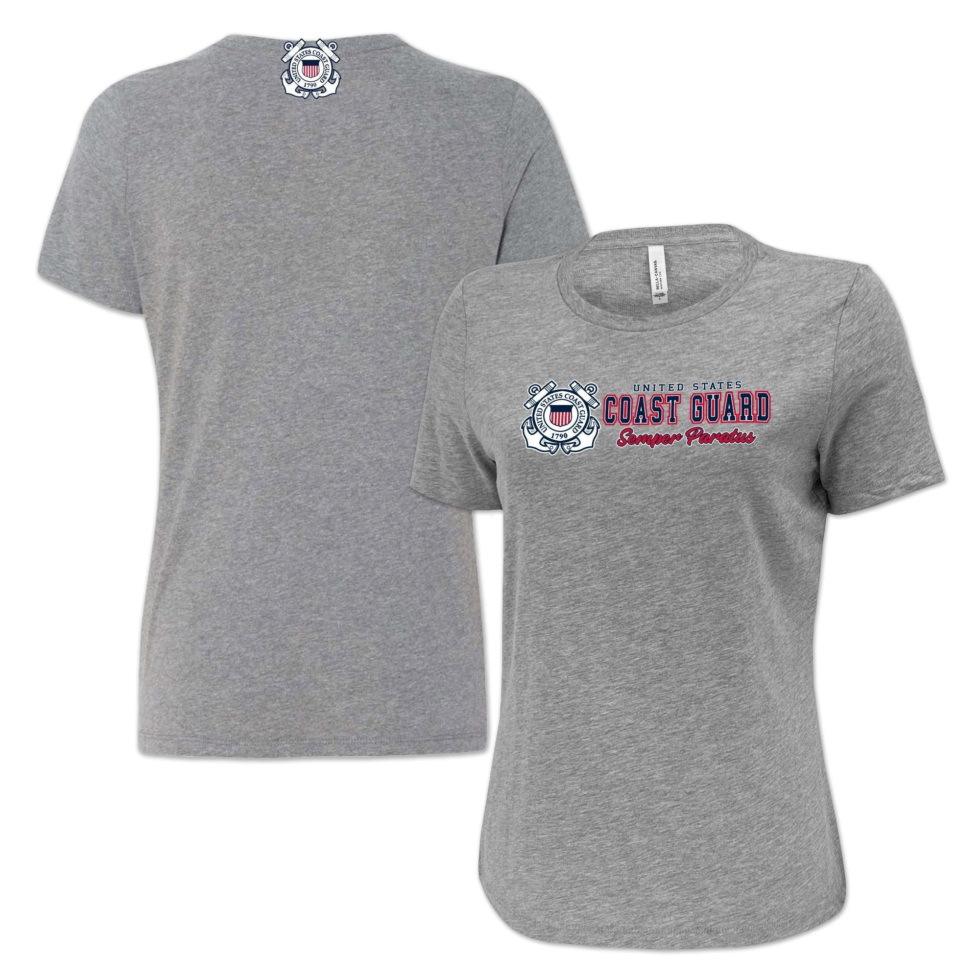 Pick Your Design Coast Guard Ladies T-Shirt (Athletic Heather)