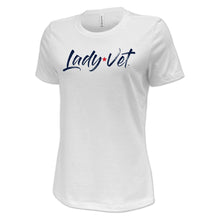 Load image into Gallery viewer, Coast Guard Lady Vet Full Chest Logo Ladies T-Shirt