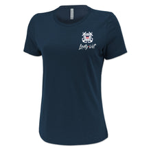 Load image into Gallery viewer, Coast Guard Lady Vet Left Chest Logo Ladies T-Shirt