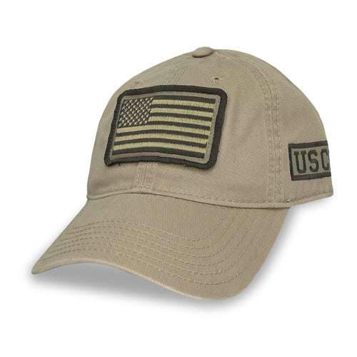 Coast Guard Patch Flag Hat (Khaki)