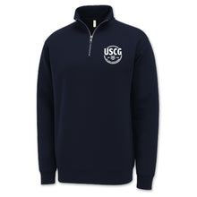 Load image into Gallery viewer, Pick Your Design Coast Guard 1/4 Zip Sweatshirt (Navy)