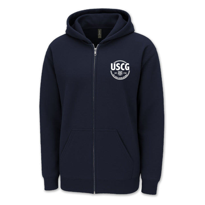 Pick Your Design Coast Guard Full Zip Hooded Sweatshirt