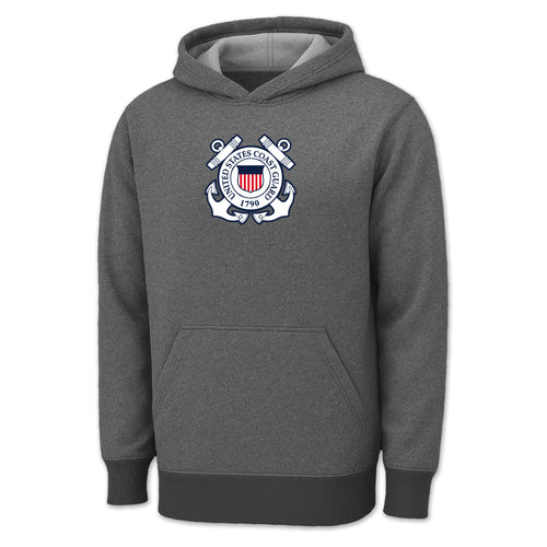 Coast Guard Seal Center Chest Performance Hood (Grey)
