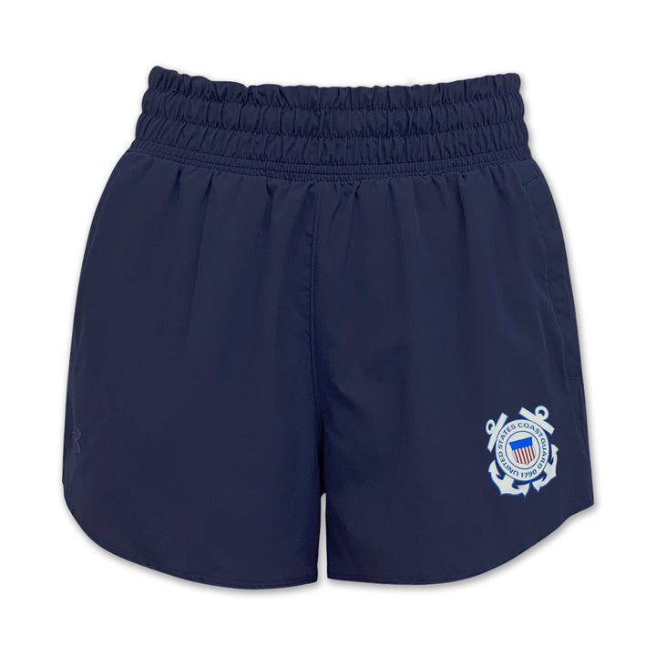 Coast Guard Seal Women's Under Armour Flex Woven Short (Navy)