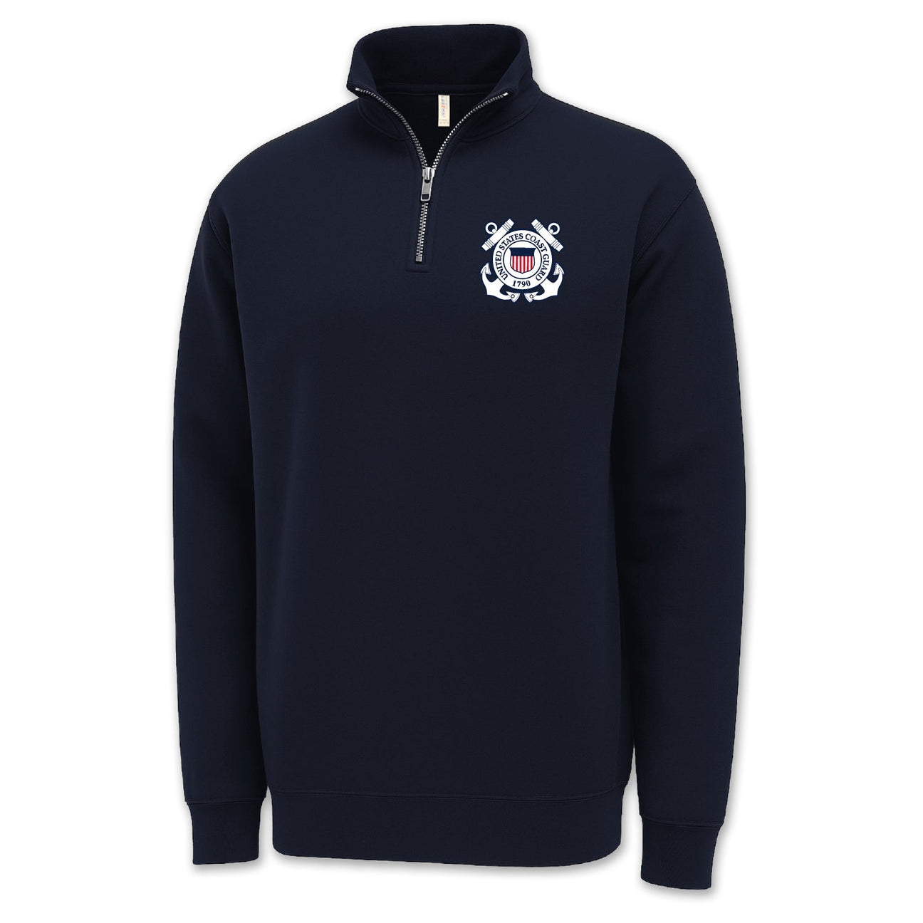 Pick Your Design Coast Guard 1/4 Zip Sweatshirt (Navy)