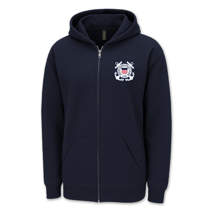 Coast Guard Seal Logo Full Zip Hood