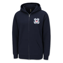 Load image into Gallery viewer, Coast Guard Seal Logo Full Zip Hood