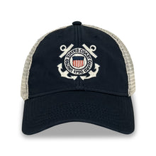 Load image into Gallery viewer, Coast Guard Seal Trucker Hat (Navy)